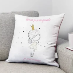 Coupon 45x45 cm imprimé princesse rose et doré