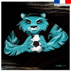 Coupon 45x45 cm imprimé tigre foot - Création Nidillus Carémoli