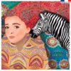 Coupon 45x45 cm jaune motif diva et zèbre - Création Lita Blanc