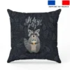 Coupon 45x45 cm motif ambiance d'hiver raton laveur