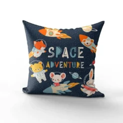 Coupon 45x45 cm motif animaux dans l'espace