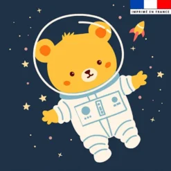 Coupon 45x45 cm motif animaux dans l'espace ourson