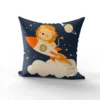 Coupon 45x45 cm motif animaux dans l'espace lion