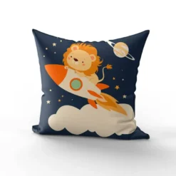 Coupon 45x45 cm motif animaux dans l'espace lion