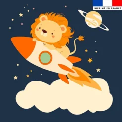 Coupon 45x45 cm motif animaux dans l'espace lion