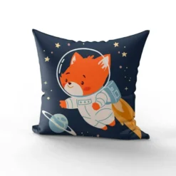 Coupon 45x45 cm motif animaux dans l'espace renard