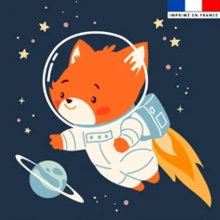 Coupon 45x45 cm motif animaux dans l'espace renard