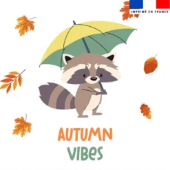 Coupon 45x45 cm motif animaux d'automne raton laveur