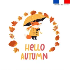 Coupon 45x45 cm motif animaux d'automne renard