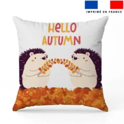 Coupon 45x45 cm motif animaux d'automne hérisson