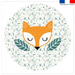 Coupon 45x45 cm motif animaux de la forêt