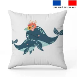 Coupon 45x45 cm motif animaux de l'océan