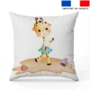 Coupon 45x45 cm motif animaux d'été girafe