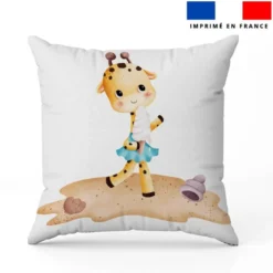 Coupon 45x45 cm motif animaux d'été girafe