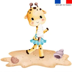 Coupon 45x45 cm motif animaux d'été girafe