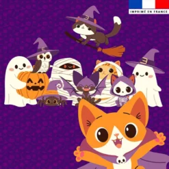 Coupon 45x45 cm motif animaux Halloween