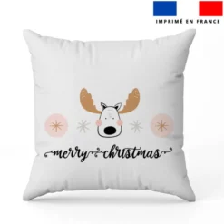 Coupon 45x45 cm motif animaux hiver renne merry christmas