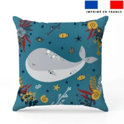 Coupon 45x45 cm motif animaux marins pôle nord baleine