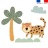 Coupon 45x45 cm motif animaux savane tigre
