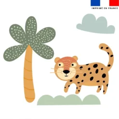 Coupon 45x45 cm motif animaux savane tigre