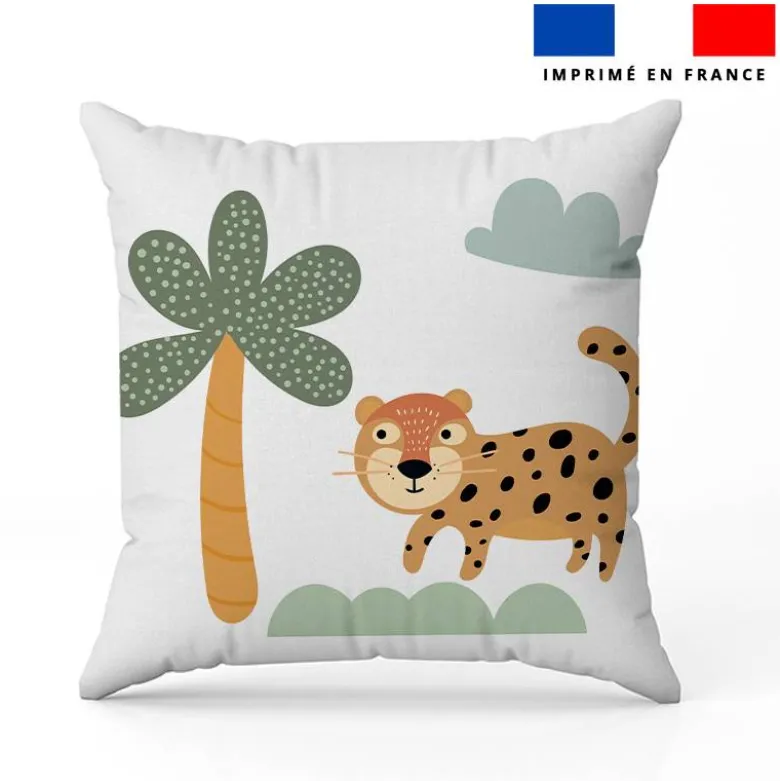 Coupon 45x45 cm motif animaux savane tigre
