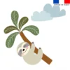 Coupon 45x45 cm motif animaux savane paresseux