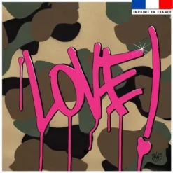 Coupon 45x45 cm motif army love - Création Alex Z