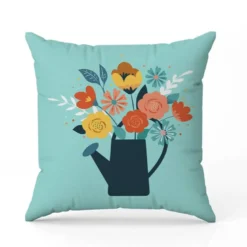 Coupon 45x45 cm motif arrosoir fleuri