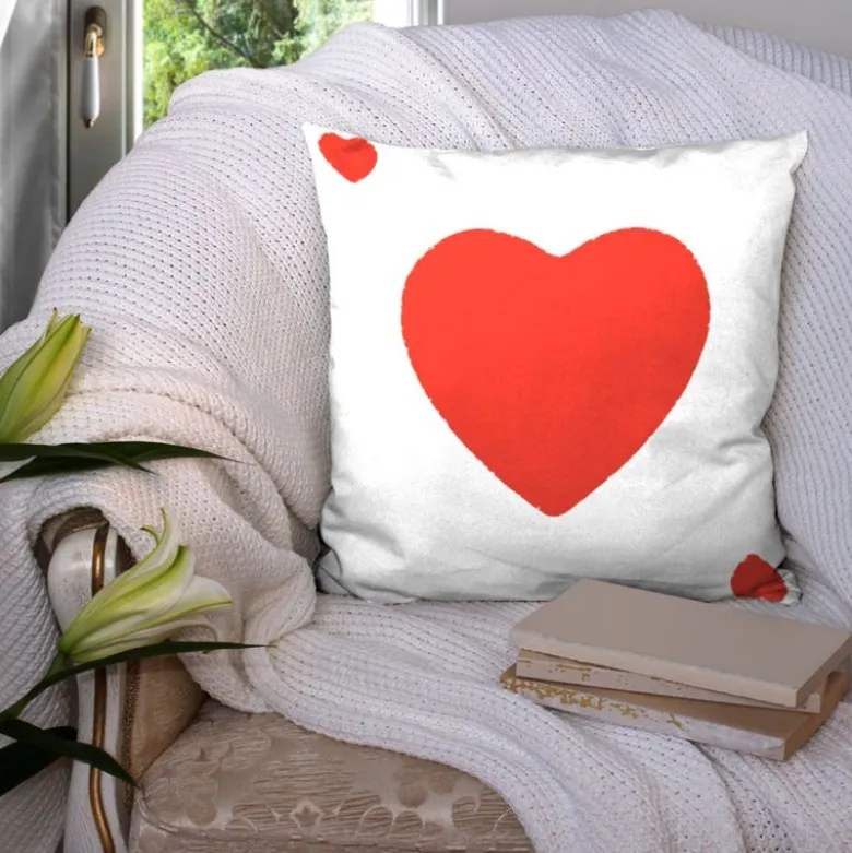Coupon 45x45 cm motif as de coeur