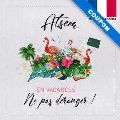 Coupon 45x45 cm motif Atsem en vacances