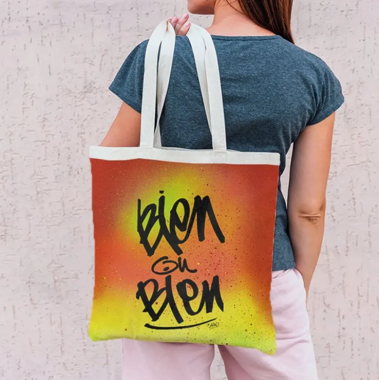 Coupon 45x45 cm motif bien ou bien - Création Alex Z