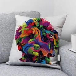 Coupon 45x45 cm motif caniche pop art