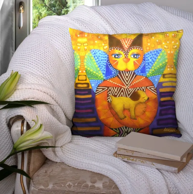 Coupon 45x45 cm motif chiot - Création Lita Blanc