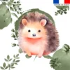 Coupon 45x45 cm motif choupisson aquarelle
