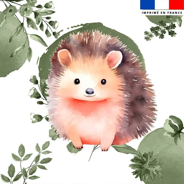 Coupon 45x45 cm motif choupisson aquarelle