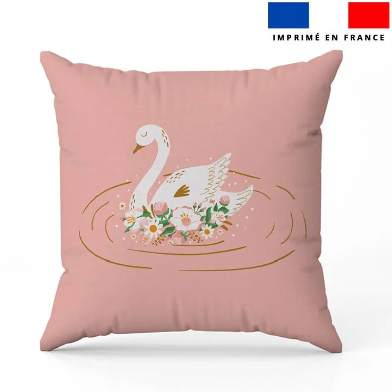 Coupon 45x45 cm motif cygne