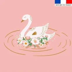 Coupon 45x45 cm motif cygne