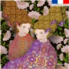 Coupon 45x45 cm motif diva duo gigi - Création Lita Blanc