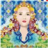 Coupon 45x45 cm motif diva reine - Création Lita Blanc