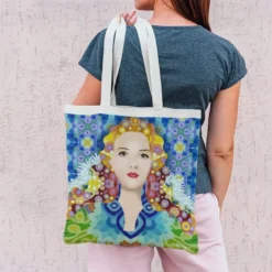 Coupon 45x45 cm motif diva reine - Création Lita Blanc