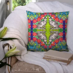 Coupon 45x45 cm motif duo chats - Création Lita Blanc
