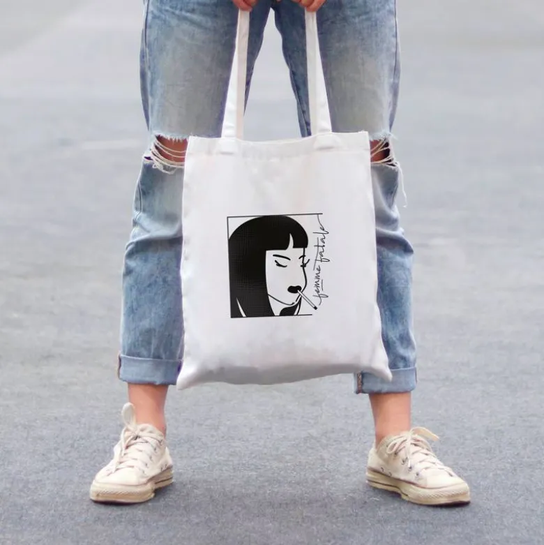 Coupon 45x45 cm motif femme fatale