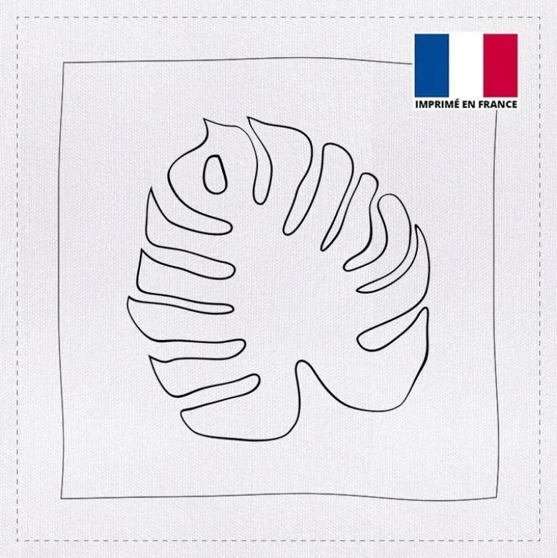 Coupon 45x45 cm motif feuille de monstera