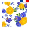 Coupon 45x45 cm motif fleur de pensée