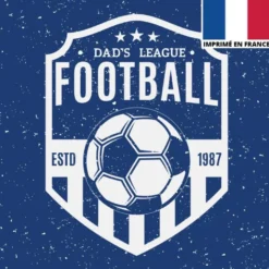 Coupon 45x45 cm motif football league bleu