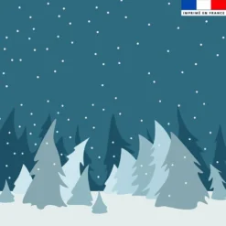 Coupon 45x45 cm motif forêt blanche