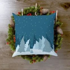 Coupon 45x45 cm motif forêt blanche