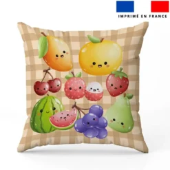 Coupon 45x45 cm motif fruits kawaï