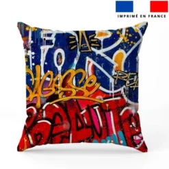 Coupon 45x45 cm motif graffiti force, sagesse et beauté - Création Alex Z