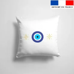 Coupon 45x45 cm motif Grèce oeil bleu